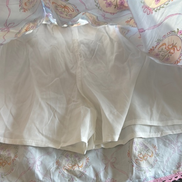 Blue Tiered Mini Skirt with Bubble Style - Picture 5 of 5